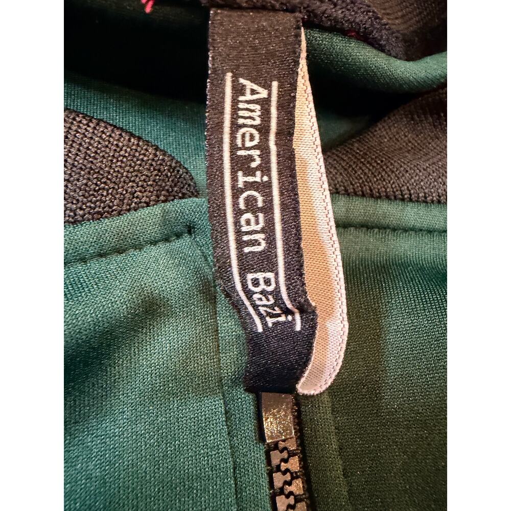 American Bazi Old School Men's Full Zip Bomber Track Jacket Medium Retro Stripe - Picture 6 of 8